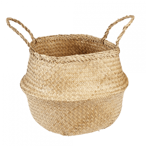 Natural Medium Seagrass Belly Basket - Rex London