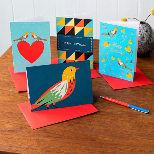 Patterned Bird Greeting Card - Rex London