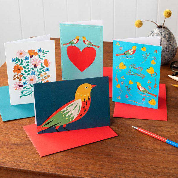 Patterned Bird Greeting Card - Rex London