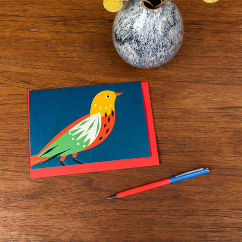 Patterned Bird Greeting Card - Rex London