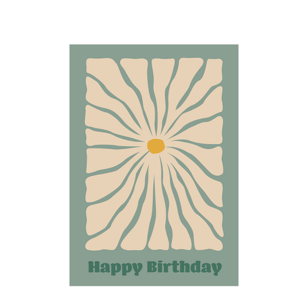 Flower Power Birthday Card - Rex London