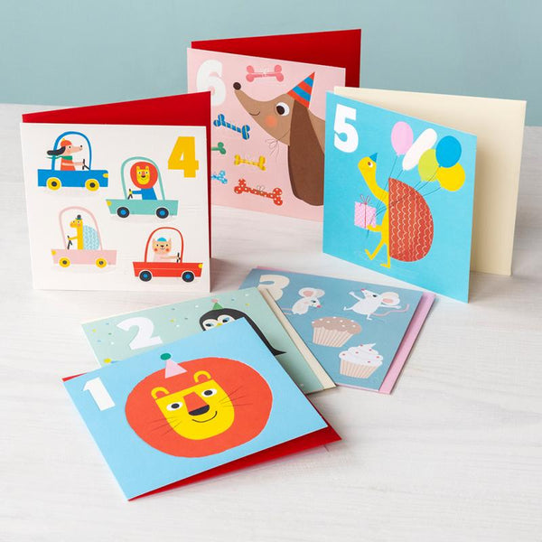 Driving Animals 'Four' Birthday Card - Rex London