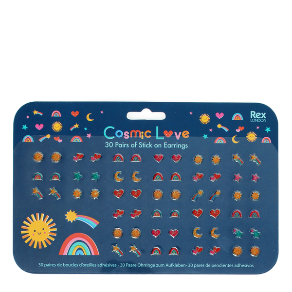 Cosmic Love Stick on Earrings (30 Pairs) - Rex London