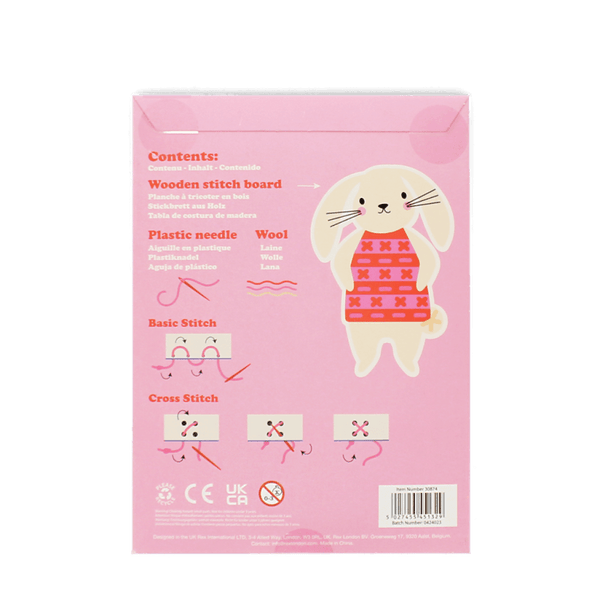 Bunny - Learn to Sew Wooden Hand-Stitch Set - Rex London