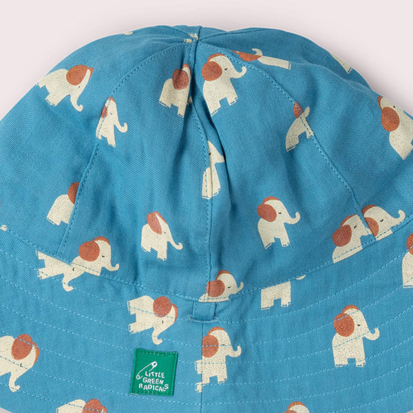 Blue Elephants Reversible Sunhat - Little Green Radicals