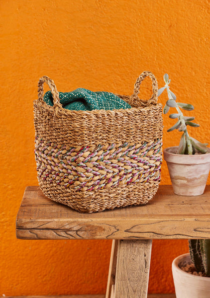 Large square basket - Namaste