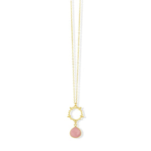 Allegra Pink Jade Necklace - Ashiana London