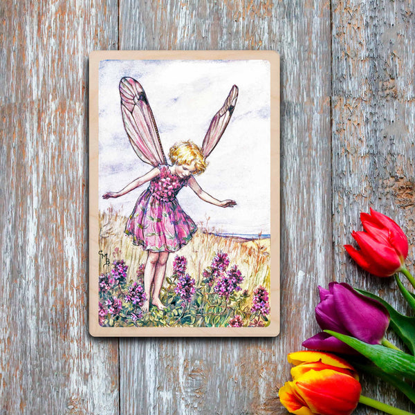 Wild Thyme Fairy Wooden Postcard