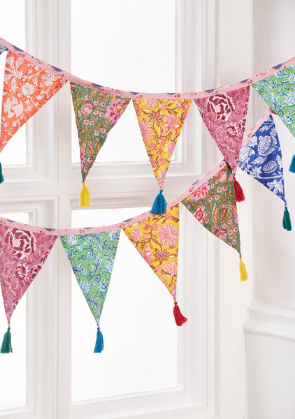 Block Print Bunting with Tassels