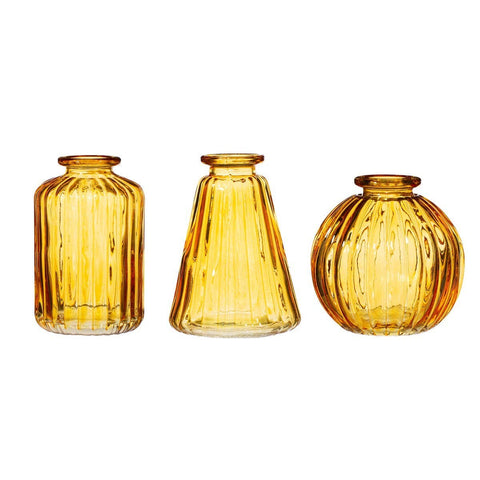 Yellow Glass Bud Vases -  Sass & Belle