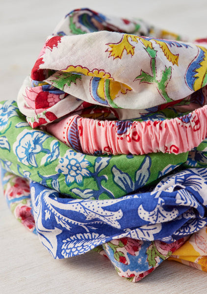 Block Print Knot Hairband in Mixed Prints - Namaste