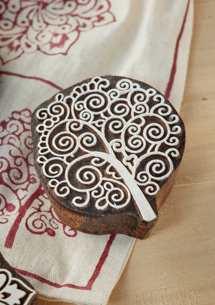 Floral Printing Blocks In Bag - Namaste