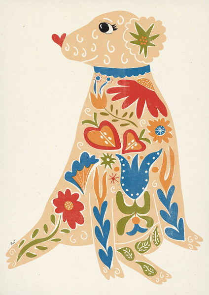 Groovy Dog A5 Print - Rebecca Joy Ltd