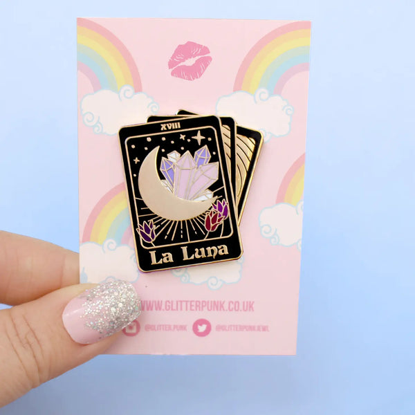 La Luna Enamel Pin - Glitter Punk