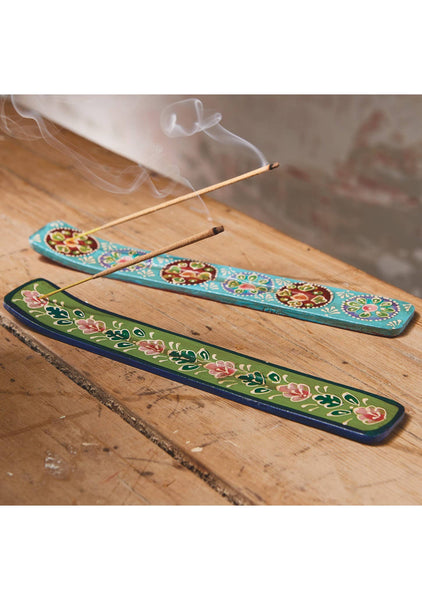 Wooden Painted Incense Holder