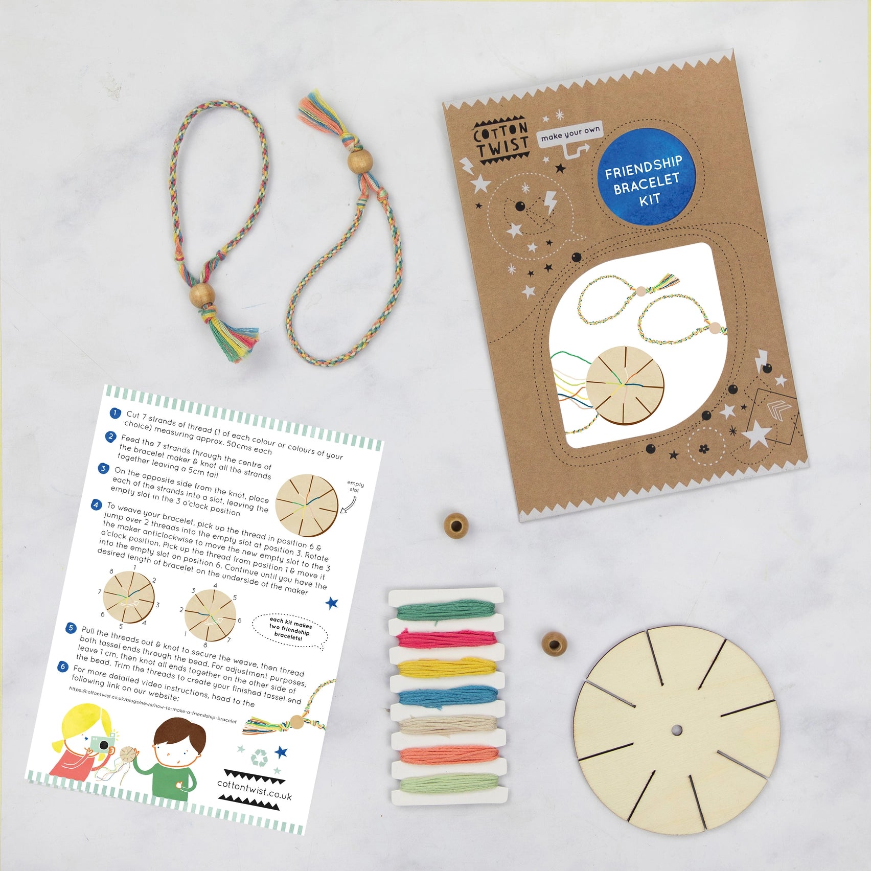 Make Your Own Friendship Bracelet Kit - Cotton Twist