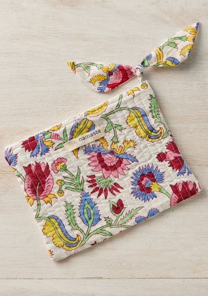Shvanthi Block Print Pouch - Namaste