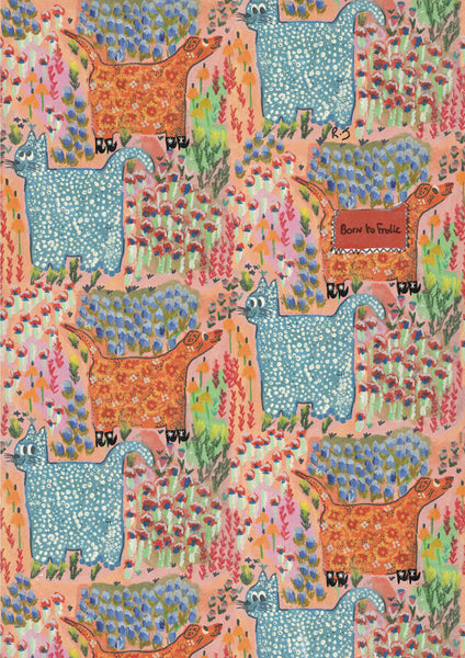 Born To Frolic A6 Greeting Card - Rebecca Joy Ltd