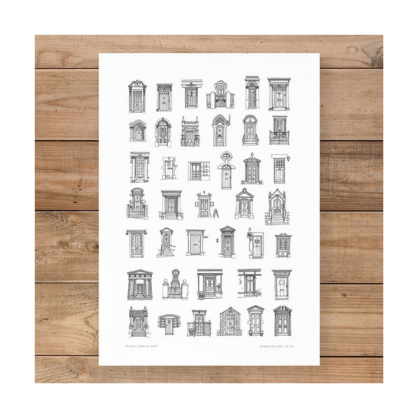 40 Front Doors of Frome, Limited Edition Print  - Michael Paul Lewis