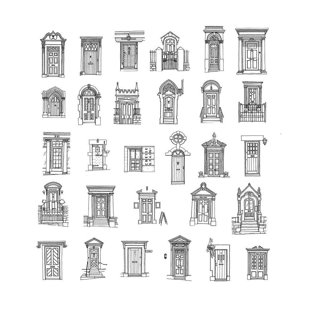 40 Front Doors of Frome, Limited Edition Print  - Michael Paul Lewis