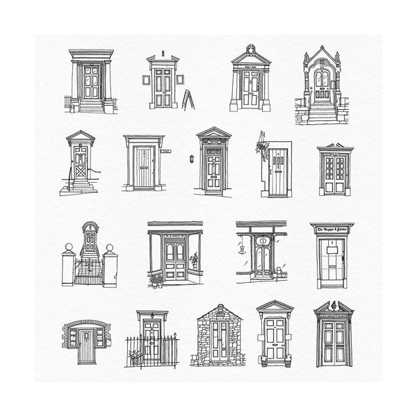 40 Front Doors of Frome, Limited Edition Print  - Michael Paul Lewis