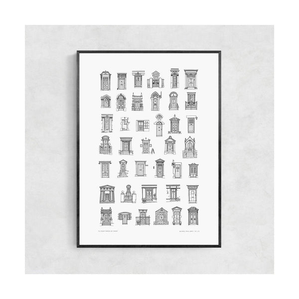 40 Front Doors of Frome, Limited Edition Print  - Michael Paul Lewis