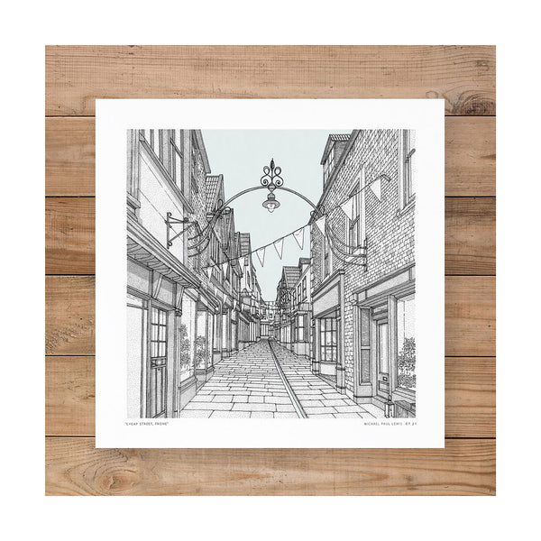 Cheap Street Frome, Limited Edition Print - Michael Paul Lewis