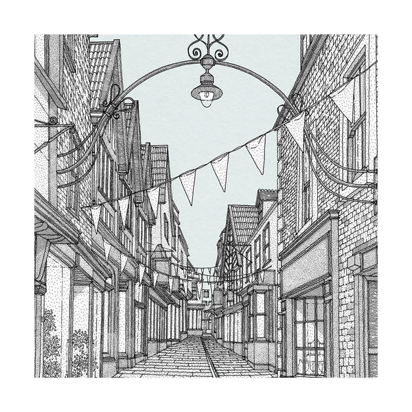 Cheap Street Frome, 30cm x 30cm Limited Edition Print - Michael Paul Lewis