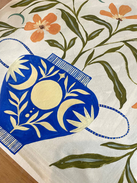 Moonflower Vase A5 Print - Summer Moon Studio