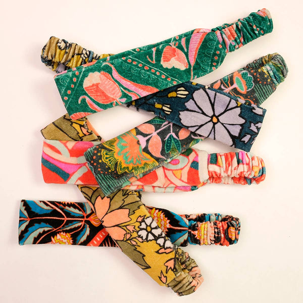 Daisy Velvet Headband - Handker Bandanas