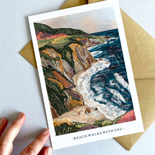 A Walk Along The Sands Greeting Card - Where The Wildlings Roam