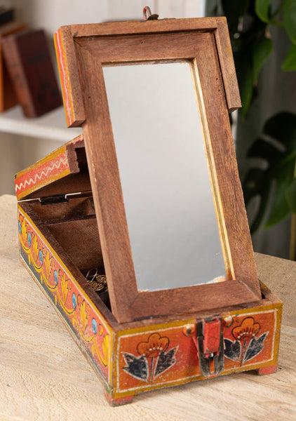 Vintage Wooden Mirror Box