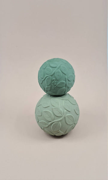 Green Leaf Natural Rubber Sensory Ball Set - Natruba