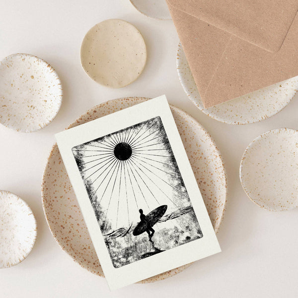 Chasing Waves Greeting Card - Luke Holcombe Studio