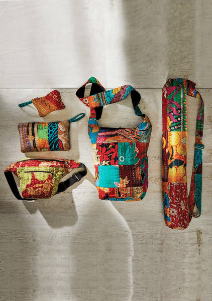 Vintage Kantha Coin Pouch - Namaste