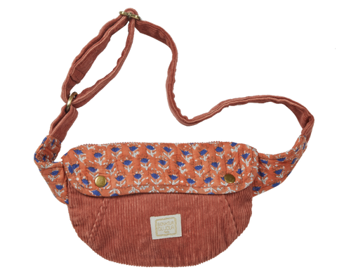 Terracotta Ysee Velvet Floral Crossbody Bag - Bonheur du Jour