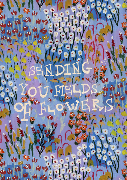 Field Of Flowers A6 Greeting Card - Rebecca Joy Ltd