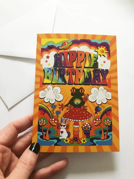 Hippie Birthday Card - Stan and Gwyn