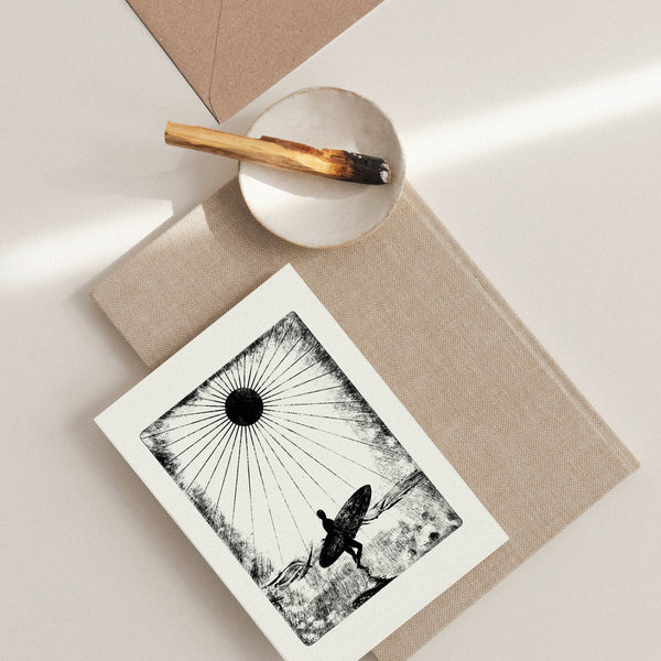 Chasing Waves Greeting Card - Luke Holcombe Studio