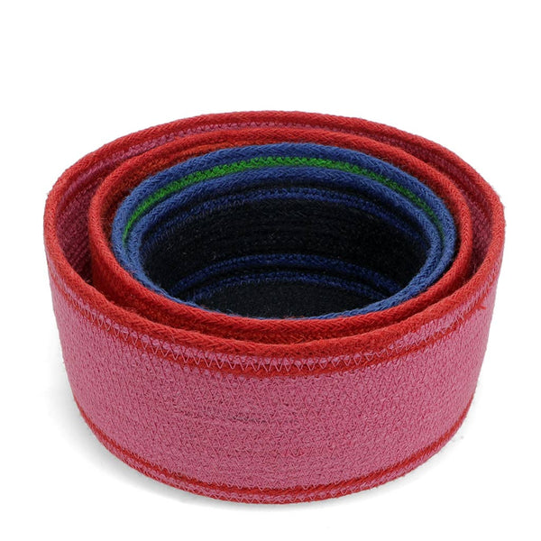 Extra Small Navy Blue Woven Jute Storage Basket - Rex London
