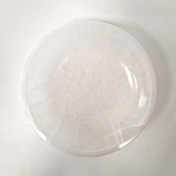 White crystal bowl on a white background