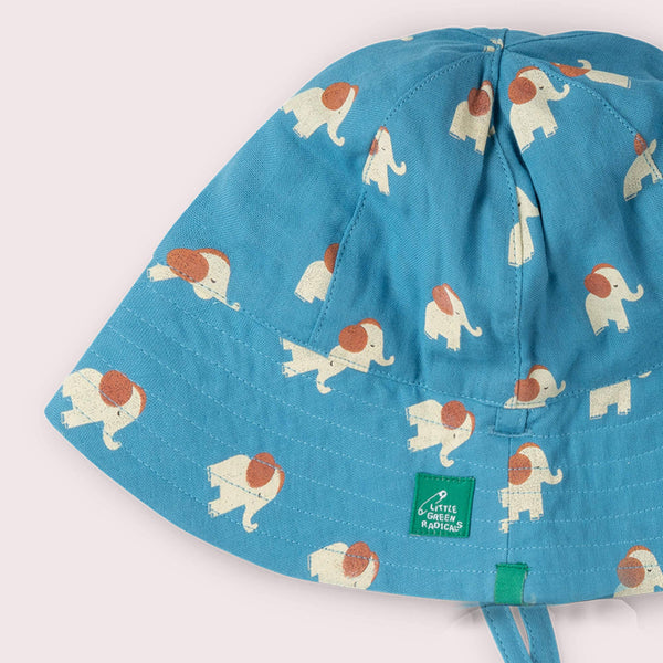 Blue Elephants Reversible Sunhat - Little Green Radicals