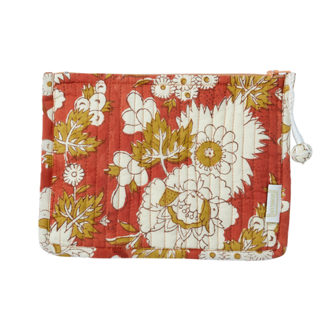 Vishnu Squirrel Cotton Beauty Pouch - Small - Bonheur du Jour Paris