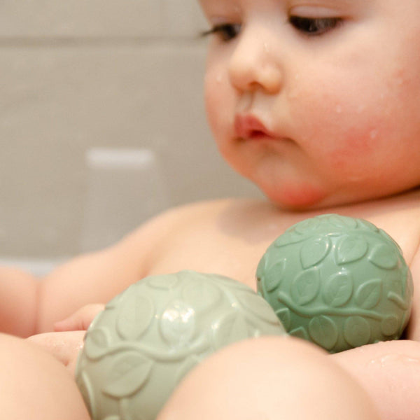 Green Leaf Natural Rubber Sensory Ball Set - Natruba
