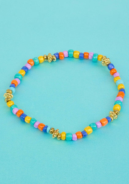 Set Of 4 Multicolour Beaded Bracelets - Namaste