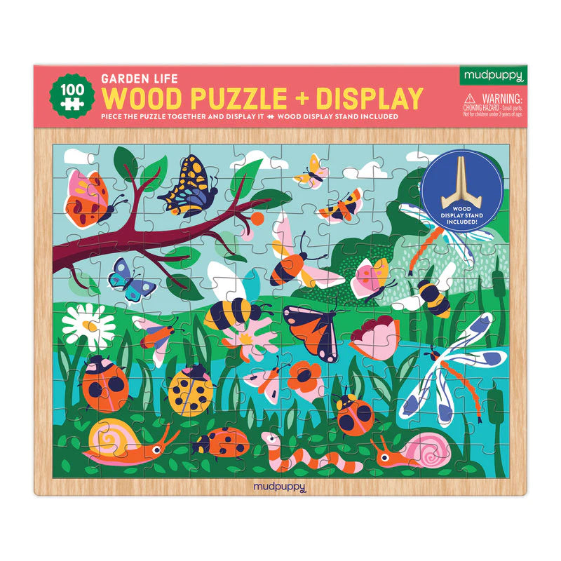 Garden Life 100 Piece Wood Puzzle & Display