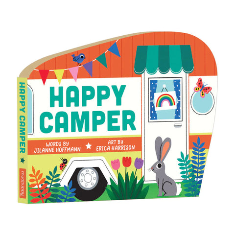 Happy Camper Shaped Board Book - Jilanne Hoffmann, Erica Harrison