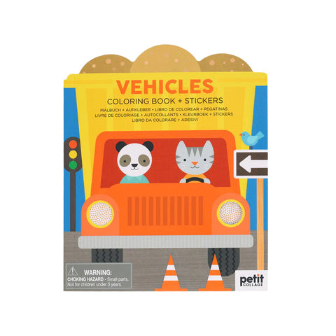 Vehicles Colouring Book & Stickers