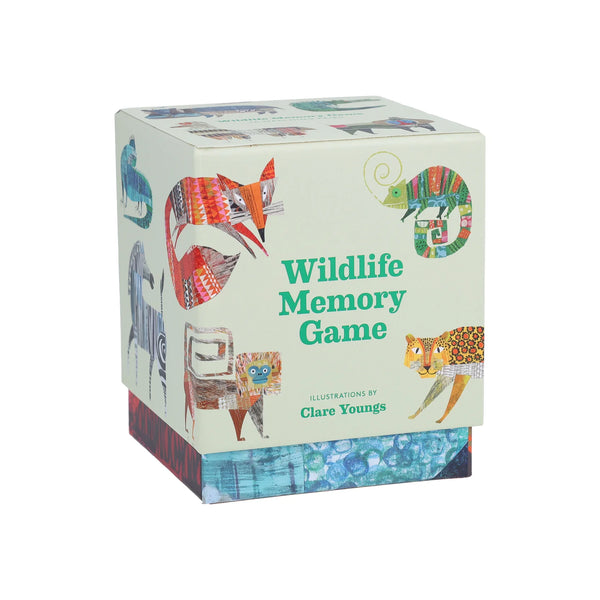Box of Wildlife Memory Game with colourful animal illustrations on a white background