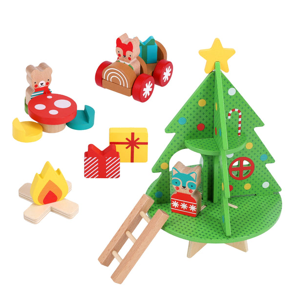 Christmas Treehouse Wooden Play Set